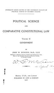 Cover of: Political science and comparative constitutional law by John William Burgess