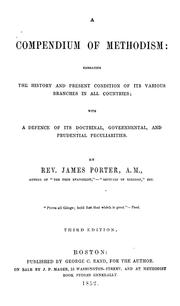 Cover of: A compendium of Methodism | Porter, James