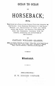 Cover of: Ocean to ocean on horseback by Willard W. Glazier
