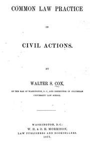 Cover of: Common law practice in civil actions