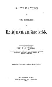 Cover of: A treatise on the doctrines of res adjudicata and stare decisis