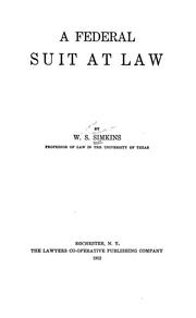 Cover of: A federal suit at law