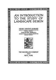 Cover of: An introduction to the study of landscape design