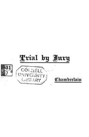 Cover of: The American system of trial by jury: an address
