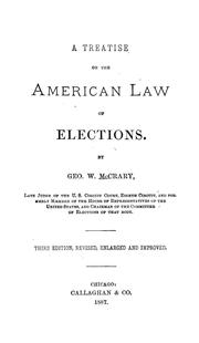 Cover of: A treatise on the American law of elections