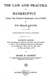 Cover of: The law and practice in bankruptcy under the national Bankruptcy act of 1898