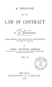 Cover of: A treatise on the law of contracts