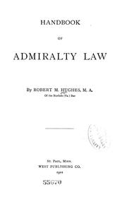 Cover of: Handbook of admiralty law