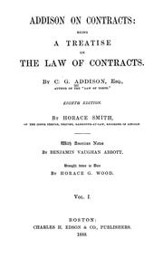 Cover of: Addison on contracts by C. G. Addison