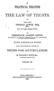 Cover of: A practical treatise on the law of trusts.