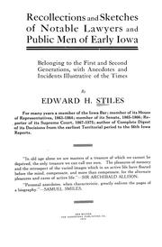 Cover of: Recollections and sketches of notable lawyers and public men of early Iowa belonging to the first and second generations: with anecdotes and incidents illustrative of the times