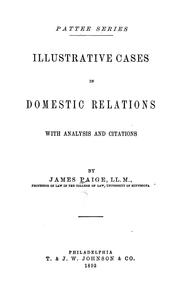 Cover of: Illustrative cases in domestic relations | 