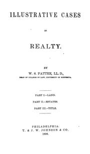 Cover of: Illustrative cases in realty