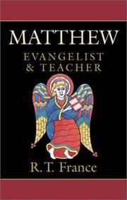 Cover of: Matthew | R. T. France