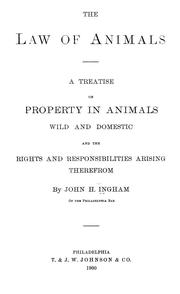 Cover of: The law of animals