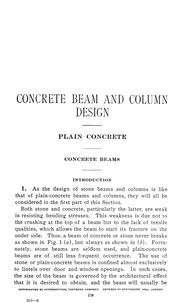 Cover of: Concrete beam and column design.