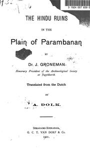 Cover of: The Hindu ruins in the plain of Parambanan