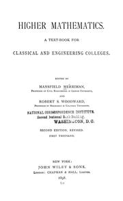 Cover of: Higher mathematics | Mansfield Merriman