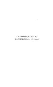 Cover of: An introduction to mathematical physics by Robert Alexander Houstoun
