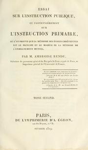Essai sur l'instruction publique, et particulièrement sur l'instruction primaire by Ambroise Rendu