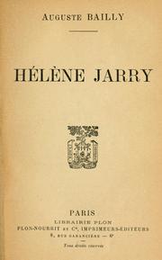 Cover of: Hélene Jarry. by Auguste Bailly