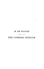 Cover of: The comédie humaine.