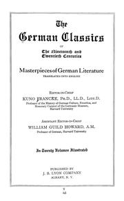 Cover of: The German classics of the nineteenth and twentieth centuries: masterpieces of German literature, tr. into English.