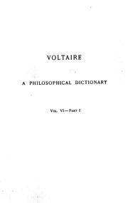 The works of Voltaire by Voltaire