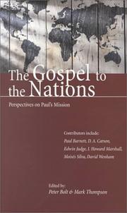 Cover of: The Gospel to the Nations: Perspectives on Paul's Mission