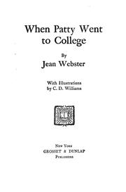 Cover of: When Patty went to college by Jean Webster