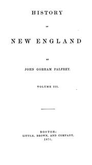 Cover of: History of New England