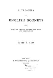 Cover of: A treasury of English sonnets by David M. Main