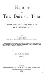 Cover of: History of the British turf by Rice, James