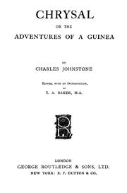 Cover of: Chrysal: or, The adventures of a guinea