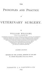 Cover of The principles and practice of veterinary surgery by williams, william