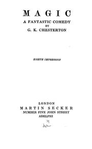 Cover of: Magic by Gilbert Keith Chesterton