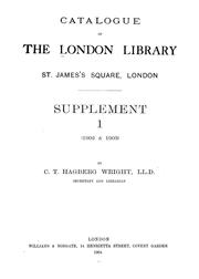 Cover of: Catalogue of the London Library, St. James's Square, London : Supplement 1-8