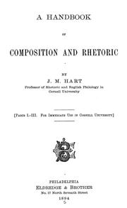 Cover of: A handbook of composition and rhetoric