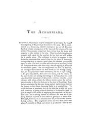 Cover of: The Acharnians, the knights and the birds: a metrical version