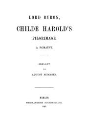 Cover of: Childe Harold's pilgrimage by Lord Byron