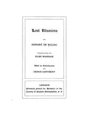 Cover of: Lost illusions by Honoré de Balzac