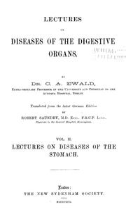Cover of: Lectures on diseases of the digestive organs