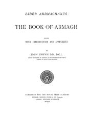 Cover of: Liber Ardmachanus: the book of Armagh