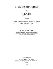 Cover of: The Symposium of Plato
