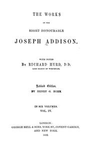 Cover of: Works by Joseph Addison
