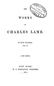 Cover of: Works by Charles Lamb