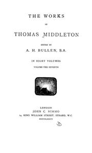 Cover of: Works | Thomas Middleton