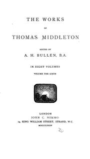 Cover of: Works by Thomas Middleton, Thomas Middleton