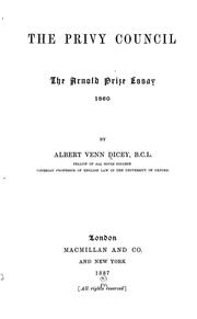Cover of: The Privy Council