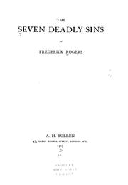 Cover of: The seven deadly sins.